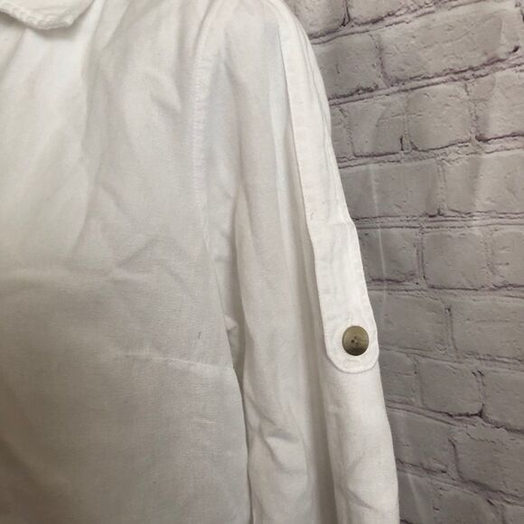 Columbia White Front Button-Up Shirt Size L - Picture 3 of 8